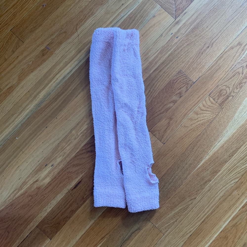 Bloch fuzzy pink leg warmers